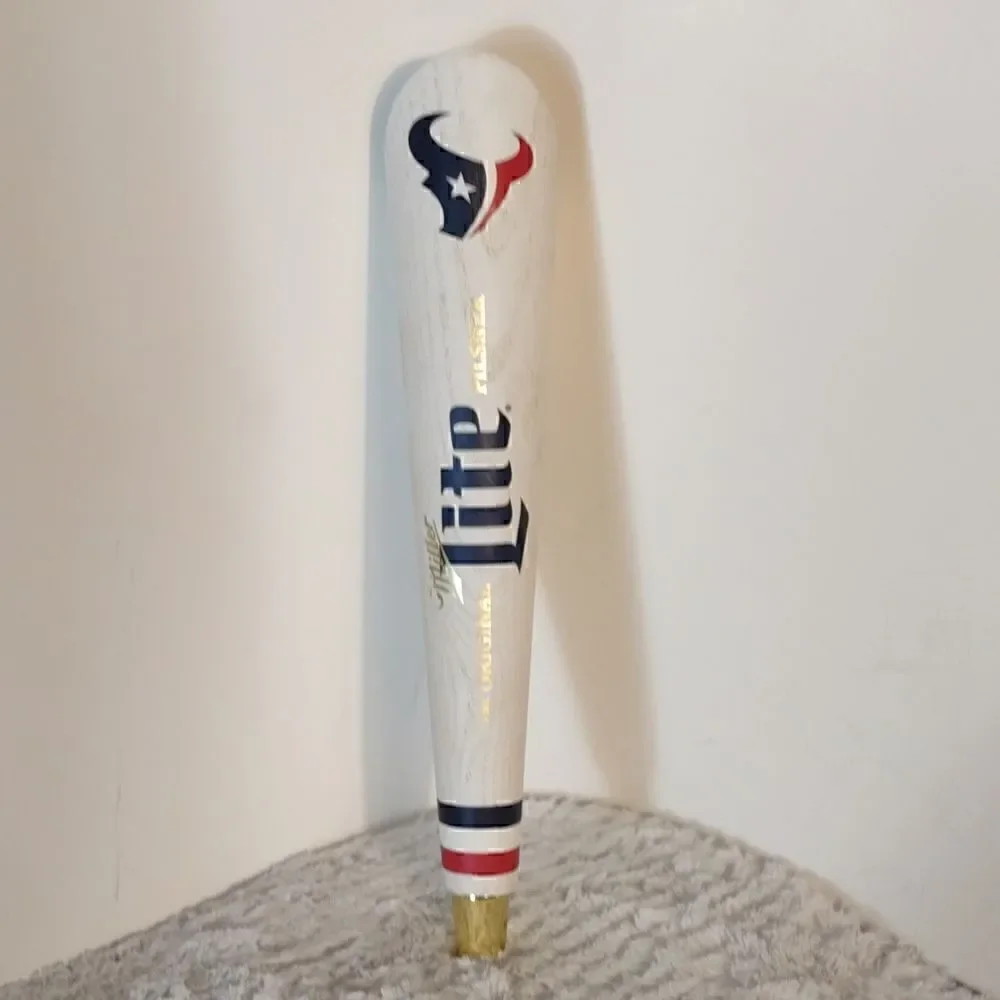 Houston Texans Miller Lite Wood Beer Tap